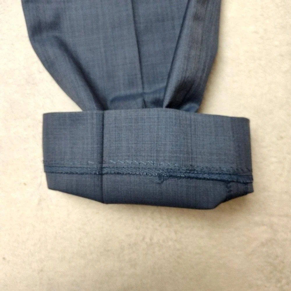 Banana Republic Pants Mens 35x30 Blue Modern Slim Marzotto Wool Dress Suit